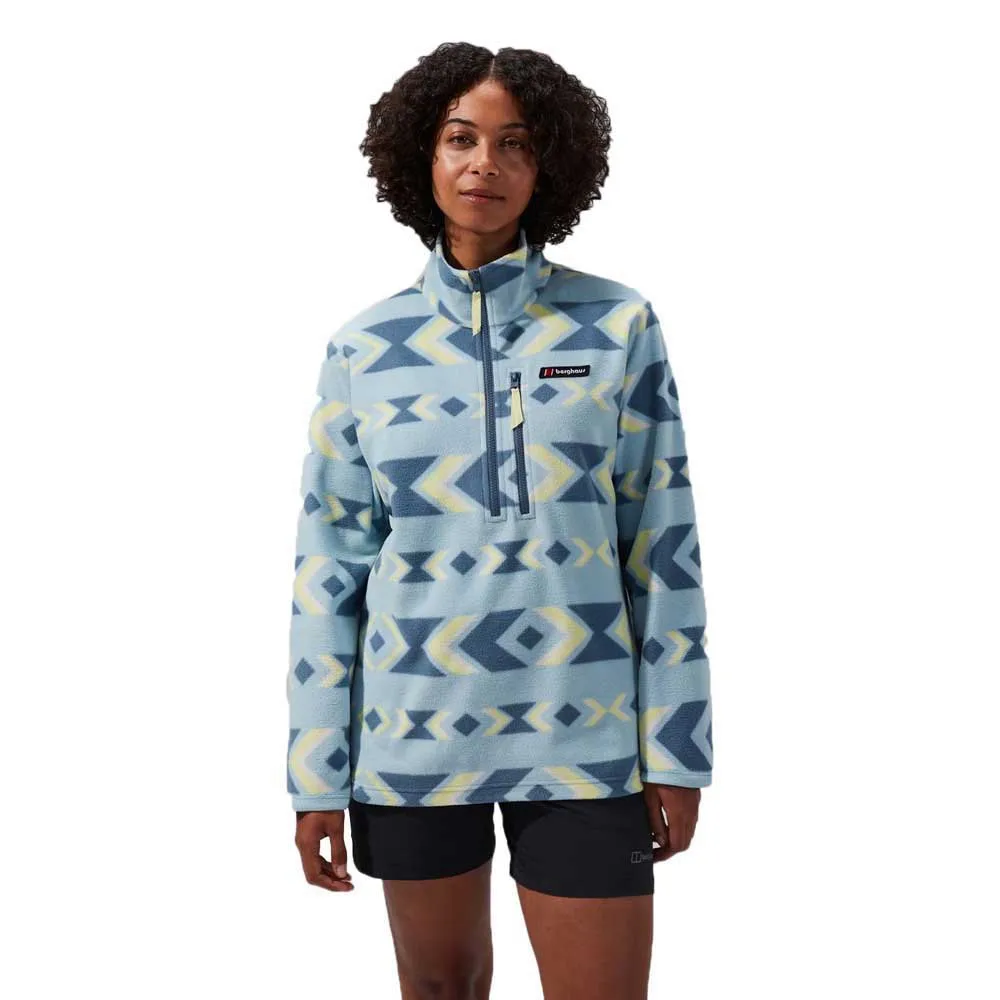 Berghaus Prism Printed Trango Fleecejakke Med Halv Glidelås