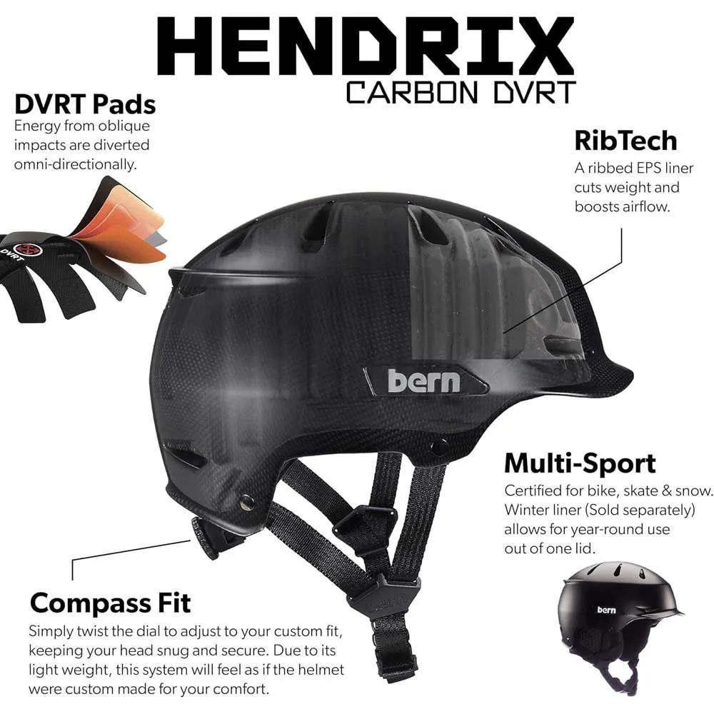 Bern Hendrix Carbon Dvrt Byhjelm