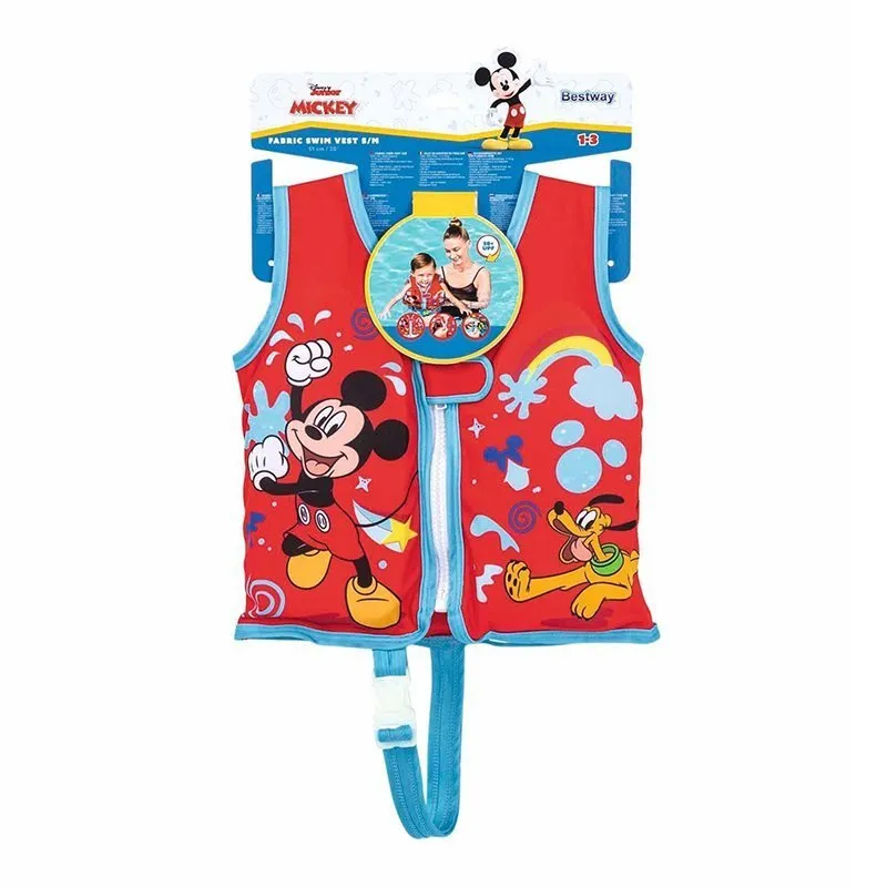Bestway 09101 Disney Mickey Mouse Upf50 Svømmevest unisex, Multicolour, 24MON-3Y Bestway 09101 Disney Mickey Mouse Upf50 Svømmevest unisex, Multicolour, 24MON-3Y