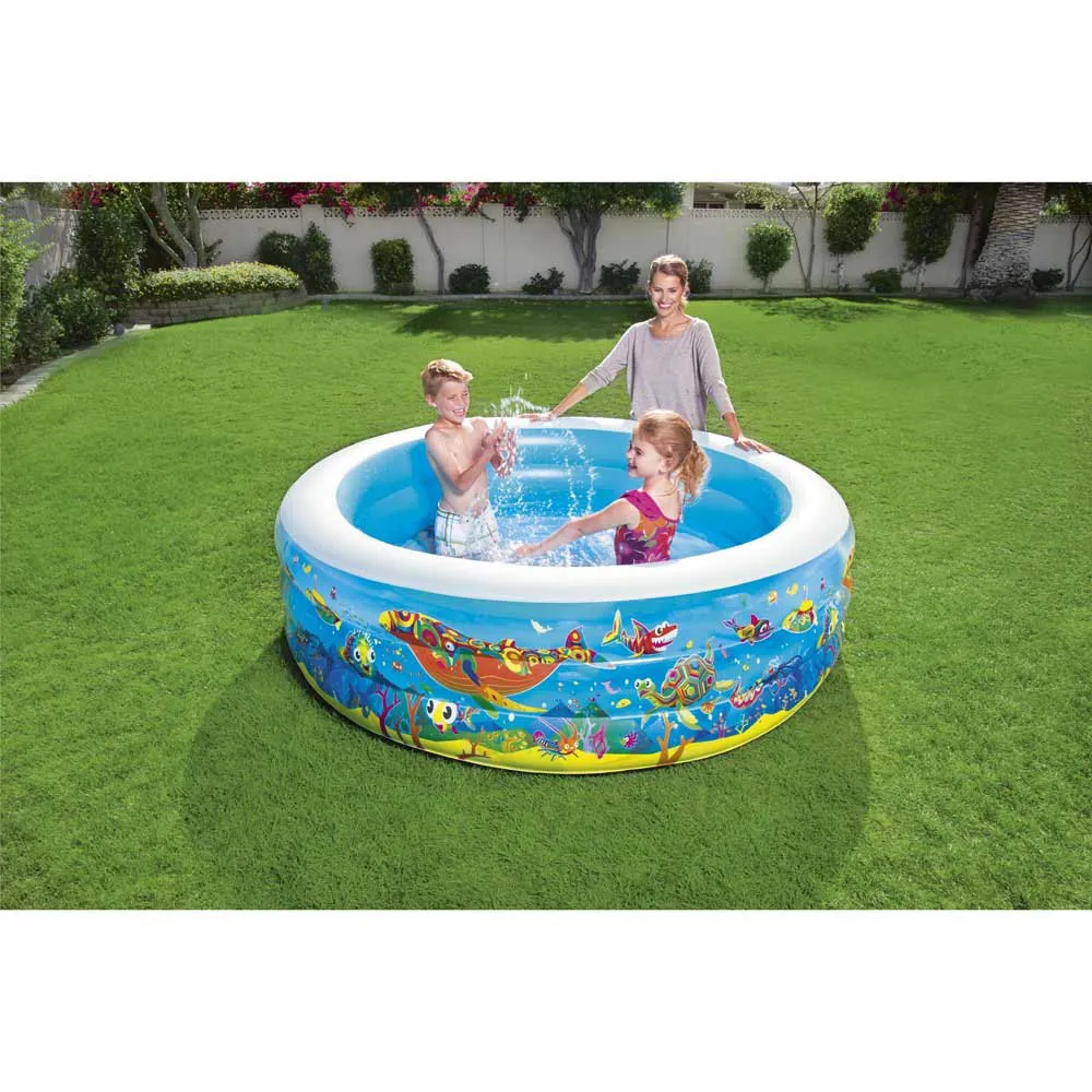Bestway 196x53 Cm Rund Oppblåsbar Basseng unisex, Multicolour, 700L