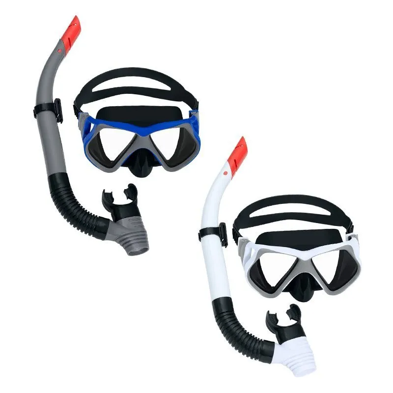 Bestway 24069 Fritidsdykkermaske Med Doble Linser + Snorkel unisex, Assorted, One Size