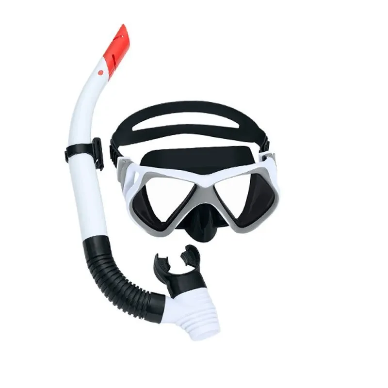Bestway 24069 Fritidsdykkermaske Med Doble Linser + Snorkel unisex, Assorted, One Size