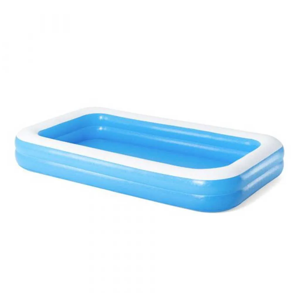Bestway 305x183x46 Cm Rektangulært Oppblåsbart Basseng unisex, Blue / white, 850L Bestway 305x183x46 Cm Rektangulært Oppblåsbart Basseng unisex, Blue / white, 850L