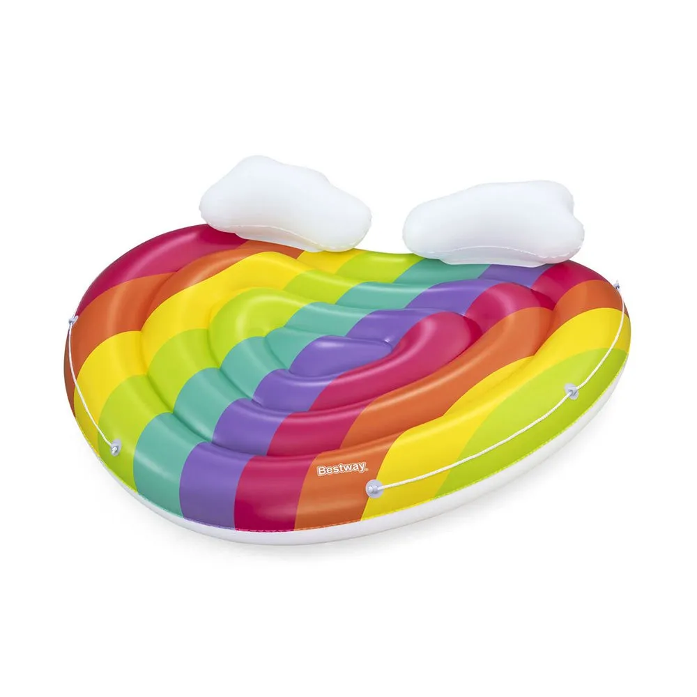 Bestway 43722 Rainbow Dreams Oppblåsbar øy unisex, 175 x 163cm