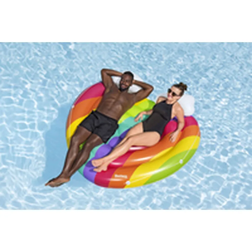Bestway 43722 Rainbow Dreams Oppblåsbar øy unisex, 175 x 163cm