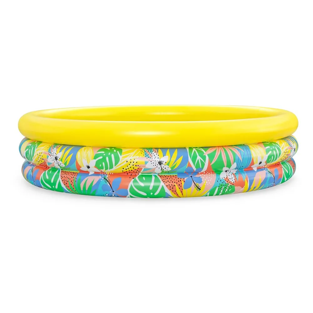 Bestway 51203 Tropical Ø168x38 Cm Rund Oppblåsbar Basseng unisex, Multicolour, Ø168 x 38cm