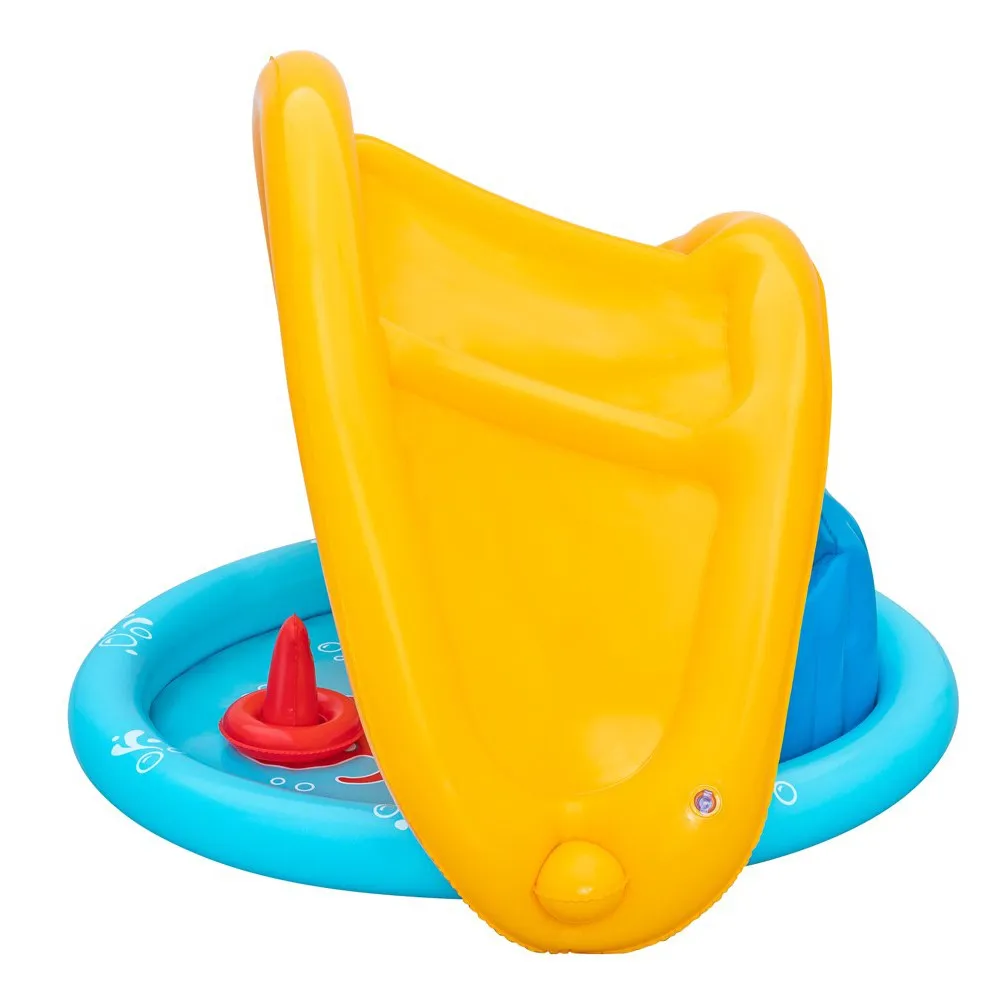 Bestway 52568 Lil´seashapes Skyggelagt Barnebasseng 112x89x76 Cm unisex, Multicolour, 112 x 86 x 76cm