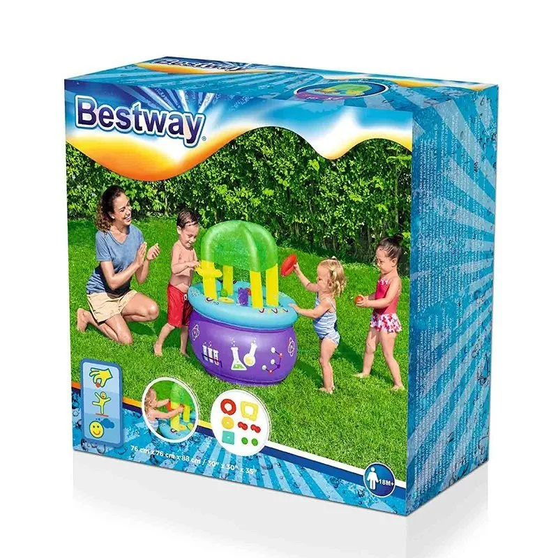 Bestway 52573 Oppblåsbar Læringsbord unisex, Multicolor, 76 x 76 x 88cm
