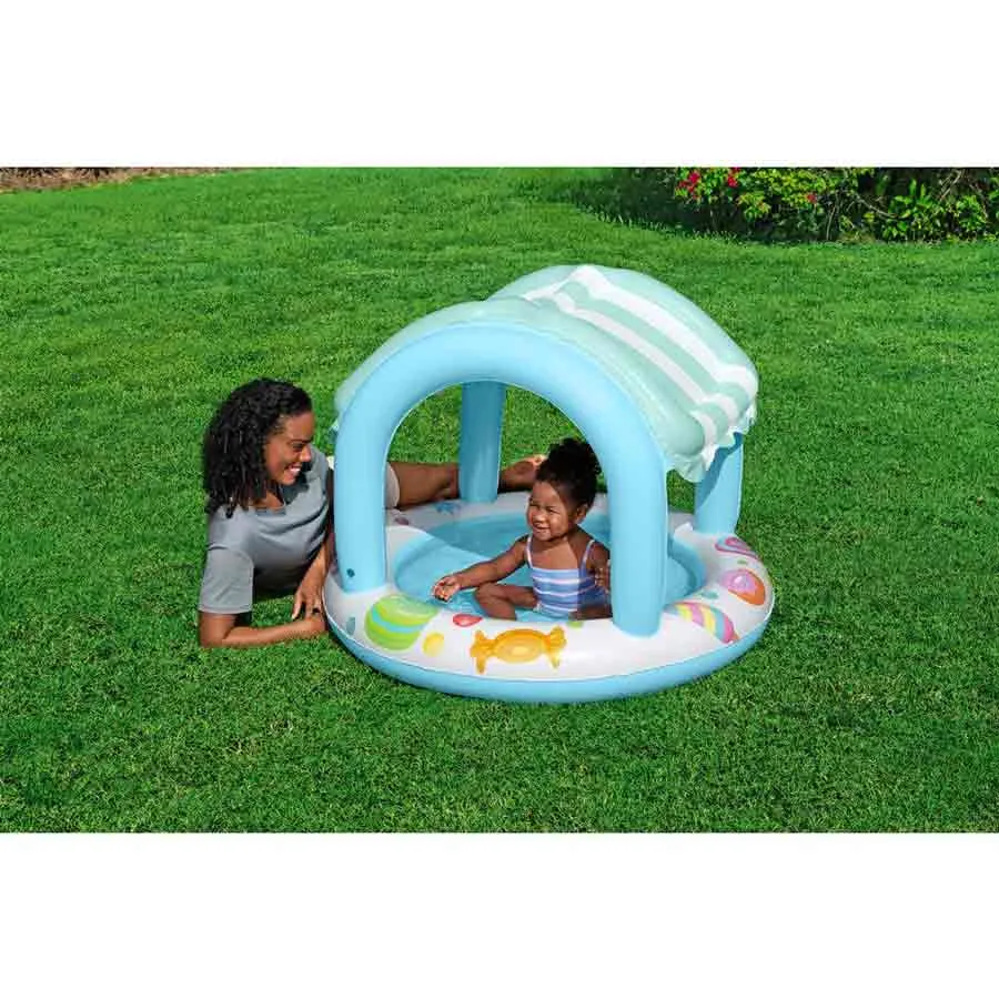Bestway 52638 Søtsakbutikk Skyggelagt Barnebasseng unisex, Multicolour, 104 x 84cm