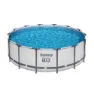 Bestway 5612x Steel Pro Max Ø427x122cm Rundt Rørbasseng, White / grey / blue, 15232L