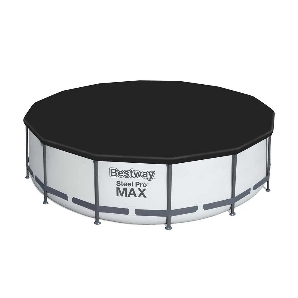 Bestway 5612x Steel Pro Max Ø427x122cm Rundt Rørbasseng, White / grey / blue, 15232L