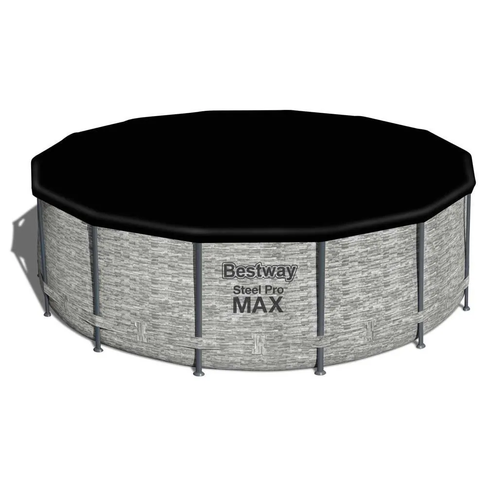 Bestway 5619d Steel Pro Max Ø427x122cm Rundt Rørbasseng, Grey / blue, 15232L