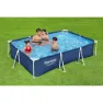 Bestway 56411 Steel Pro 300x201x66cm Rektangulært Rørbasseng, Blue / white, 3300L
