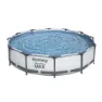 Bestway 56416 Steel Pro Max Ø366x76cm Rundt Rørbasseng, White / grey / blue, 6473L