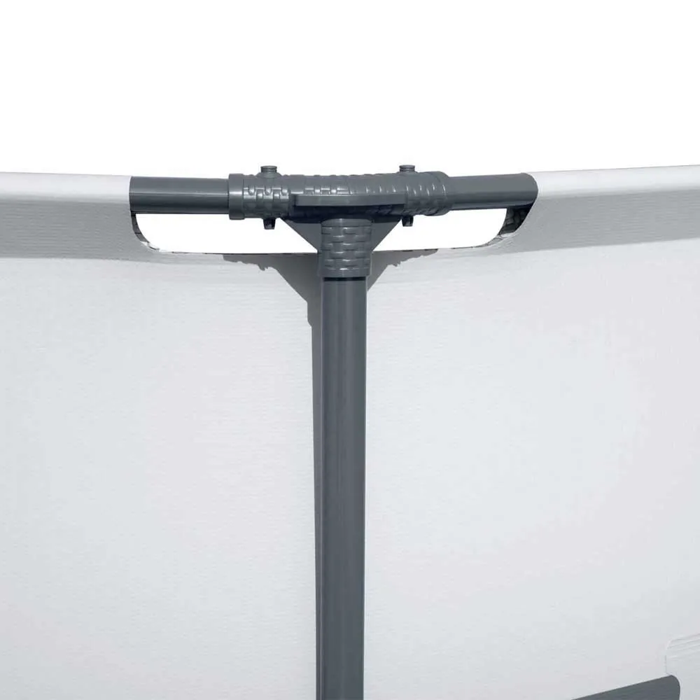 Bestway 56416 Steel Pro Max Ø366x76cm Rundt Rørbasseng, White / grey / blue, 6473L