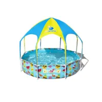 Bestway 56432 Steel Pro Splash-in-shade Ø244x51cm Rund Rørformet Basseng Uten Filter/renser Bestway 56432 Steel Pro Splash-in-shade Ø244x51cm Rund Rørformet Basseng Uten Filter/renser