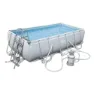 Bestway 56442 Power Steel 404x201x100cm Rektangulært Rørbasseng, Grey / blue, 6478L