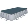 Bestway 56466 Power Steel 549x274x122cm Rektangulært Rørbasseng, Grey / blue, 14812L