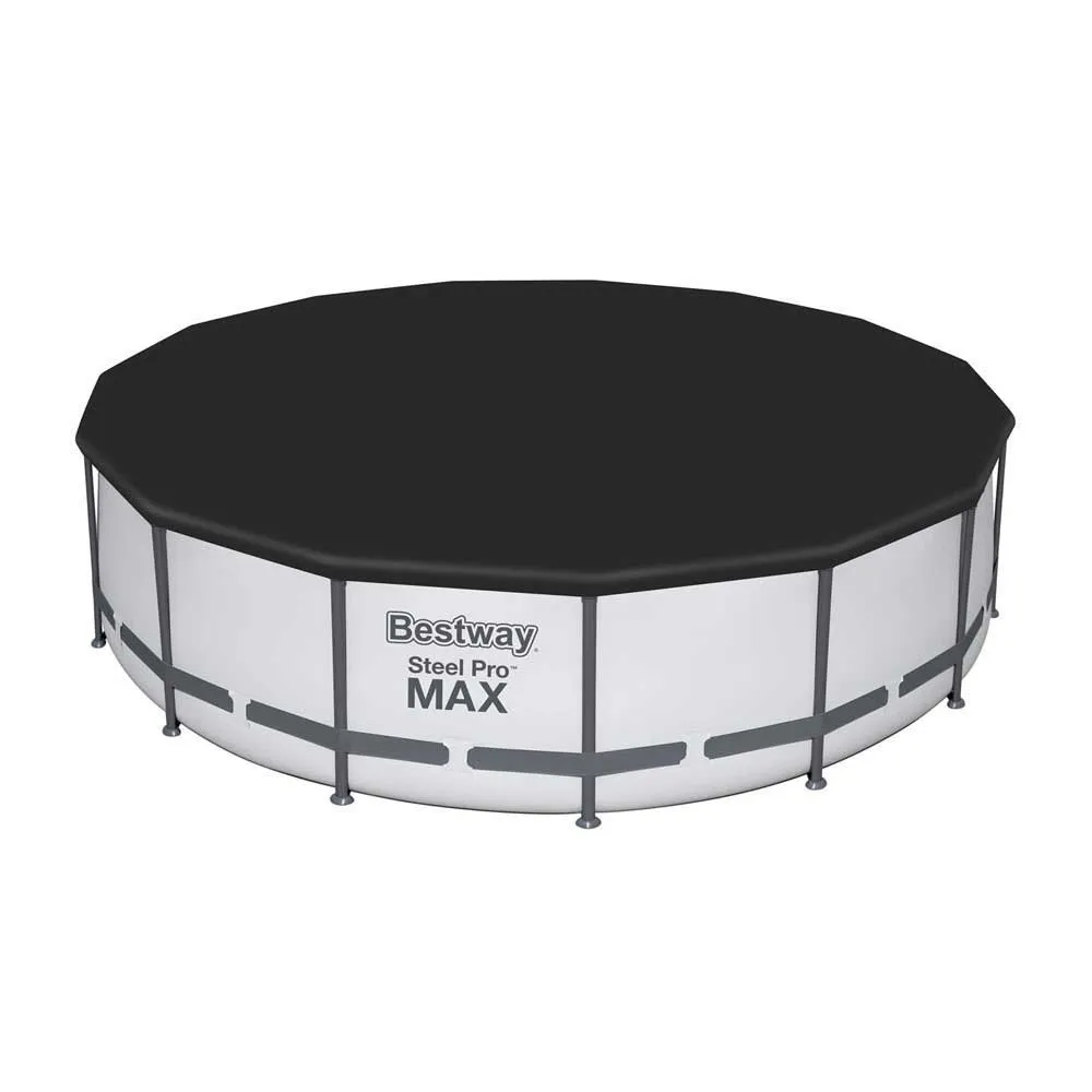 Bestway 56488 Steel Pro Max Ø457x107cm Rundt Rørbasseng, White / grey / blue, 14970L