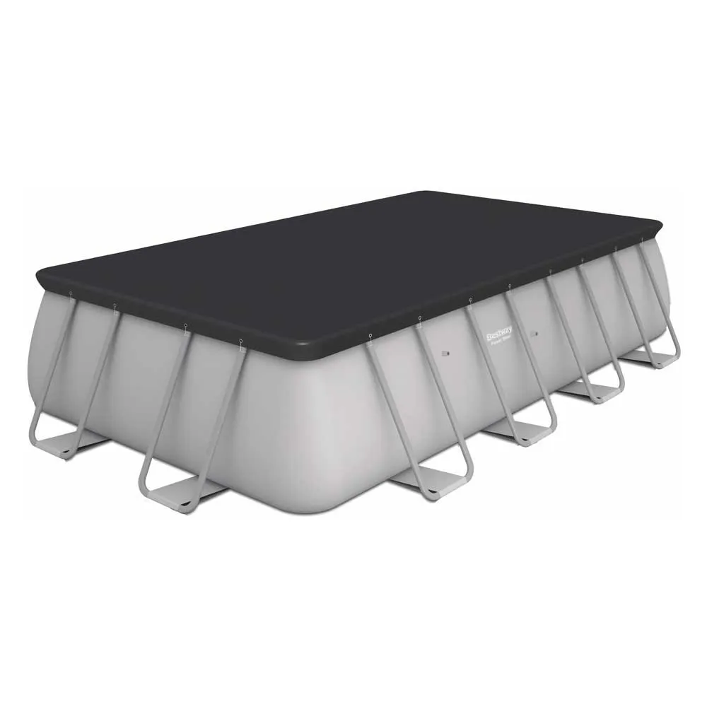 Bestway 56670 Power Steel 488x244x122cm Rektangulært Rørbasseng, Grey / blue, 11532L Bestway 56670 Power Steel 488x244x122cm Rektangulært Rørbasseng, Grey / blue, 11532L