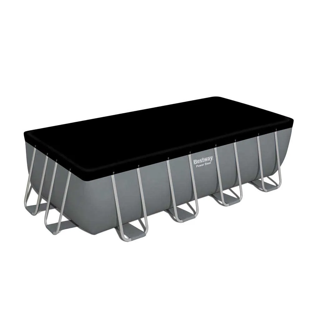 Bestway 56671 Power Steel 488x244x122cm Rektangulært Rørbasseng, Grey / blue, 11532L Bestway 56671 Power Steel 488x244x122cm Rektangulært Rørbasseng, Grey / blue, 11532L