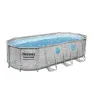Bestway 56716 Power Steel Swim Vista 549x274x122cm Ovalt Rørbasseng, Grey / blue, 13430L