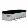 Bestway 56716 Power Steel Swim Vista 549x274x122cm Ovalt Rørbasseng, Grey / blue, 13430L