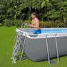 Bestway 56716 Power Steel Swim Vista 549x274x122cm Ovalt Rørbasseng, Grey / blue, 13430L