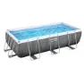 Bestway 56721 Power Steel 404x201x100cm Rektangulært Rørbasseng, Grey / blue, 6478L