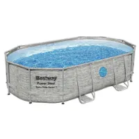 Bestway 56946 Power Steel Swim Vista 488x305x107cm Ovalt Rørbasseng Bestway 56946 Power Steel Swim Vista 488x305x107cm Ovalt Rørbasseng