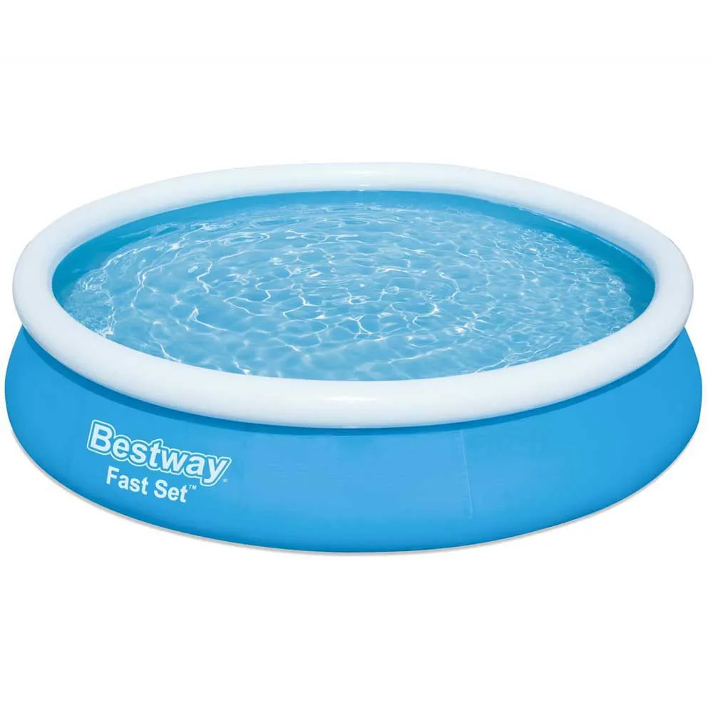 Bestway 57273 Fast Set Ø366x76cm Rund Oppblåsbar Basseng unisex, Blue, 5377L