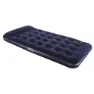 Bestway 67224 Twin Easy Inflate Flocked 188x99x28 Cm Enkel Luftmadrass Med Innebygd Pumpe, Navy, 188 x 99 x 28cm