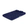 Bestway 67374 Queen Easy Inflate Flocked Airbed 203x152x22 Cm Dobbel Luftmadrass Med Innebygd Pumpe, Navy, 203 x 152 x 22cm