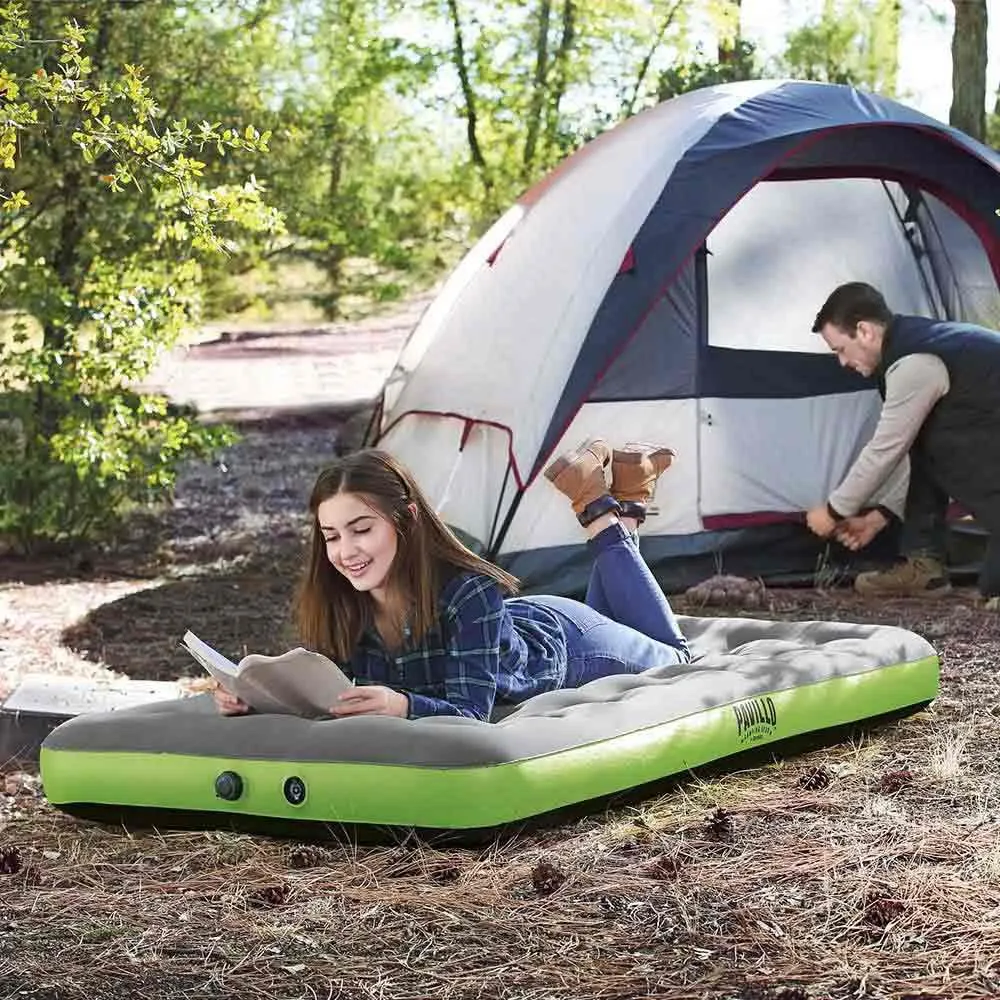 Bestway 67619 Single 188x99x22 Cm Junior Enkel Luftmadrass Med Innebygd Pumpe, Multicolour, 188 x 99 x 22cm