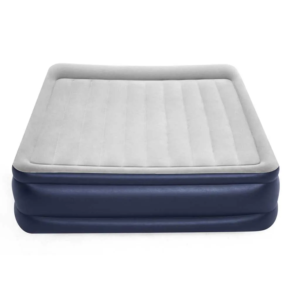 Bestway 67692 Double 203x193x56 Cm Dobbel Luftmadrass Med Innebygd Pumpe, Multicolour, 203 x 193 x 56cm