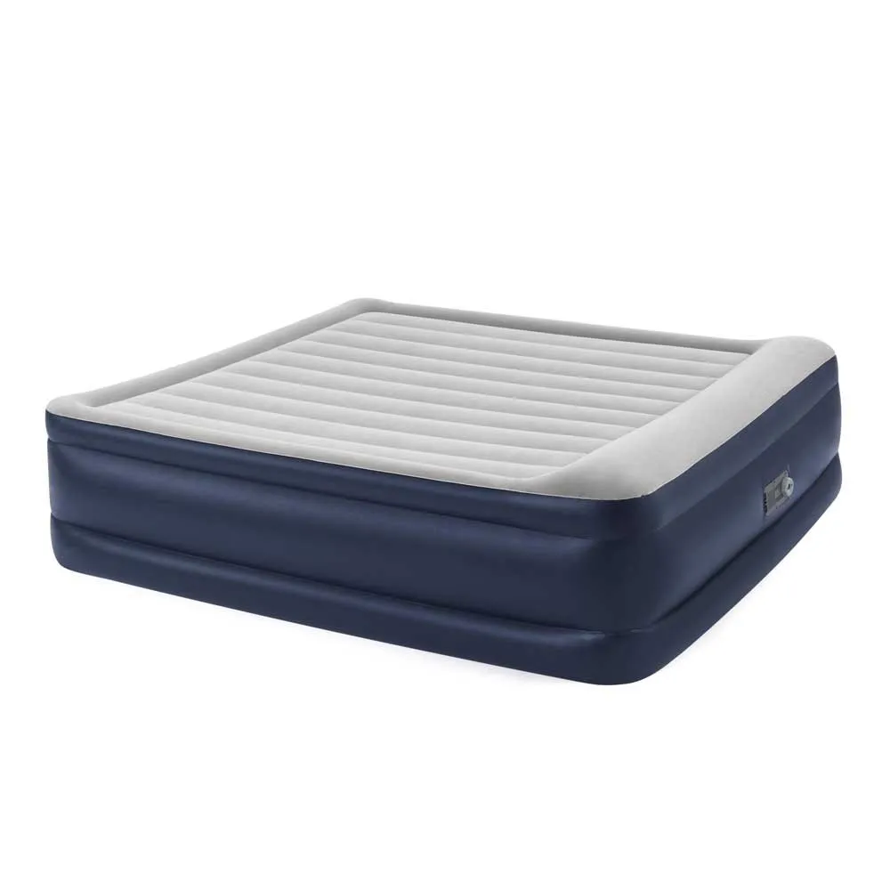 Bestway 67692 Double 203x193x56 Cm Dobbel Luftmadrass Med Innebygd Pumpe, Multicolour, 203 x 193 x 56cm