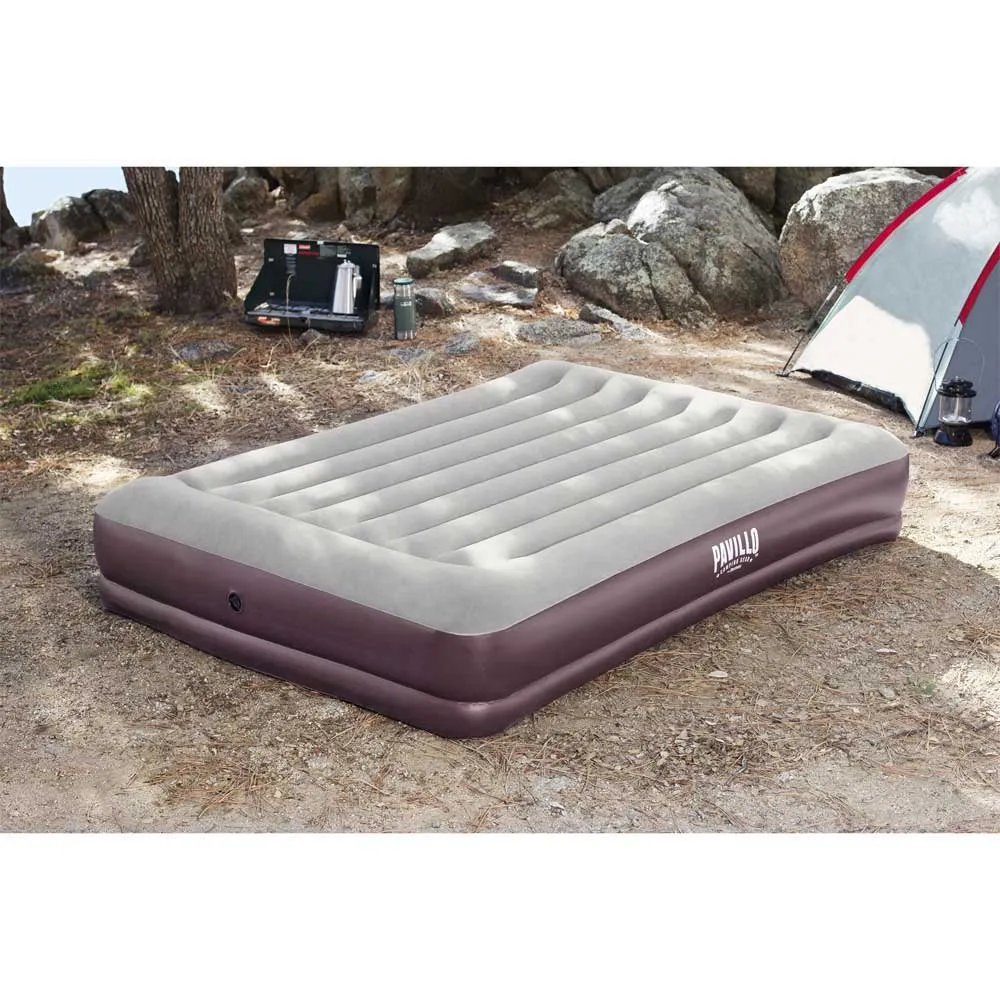 Bestway 67699 Double 203x153x36 Cm Dobbel Luftmadrass Med Innebygd Pumpe, Multicolour, 203 x 153 x 36cm