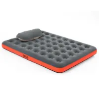 Bestway 67703 Double Roll & Relax 203x183x22 Cm Dobbel Luftmadrass Med Innebygd Pumpe