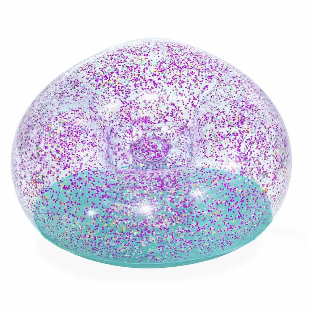 Bestway 75115 Glitter Dream 114x112x66 Cm Junior Luftstol unisex, Multicolour, 114 x 112 x 66cm