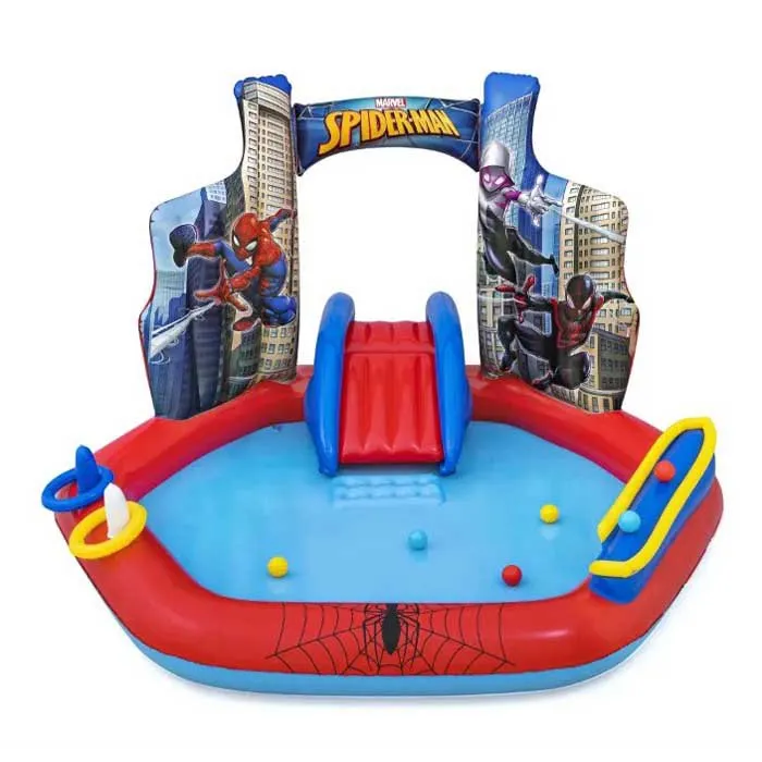 Bestway 98793 Marvel Spider-man 211x206x127 Cm Vannlekesenter unisex, Multicolour, 211 x 206 x 127cm