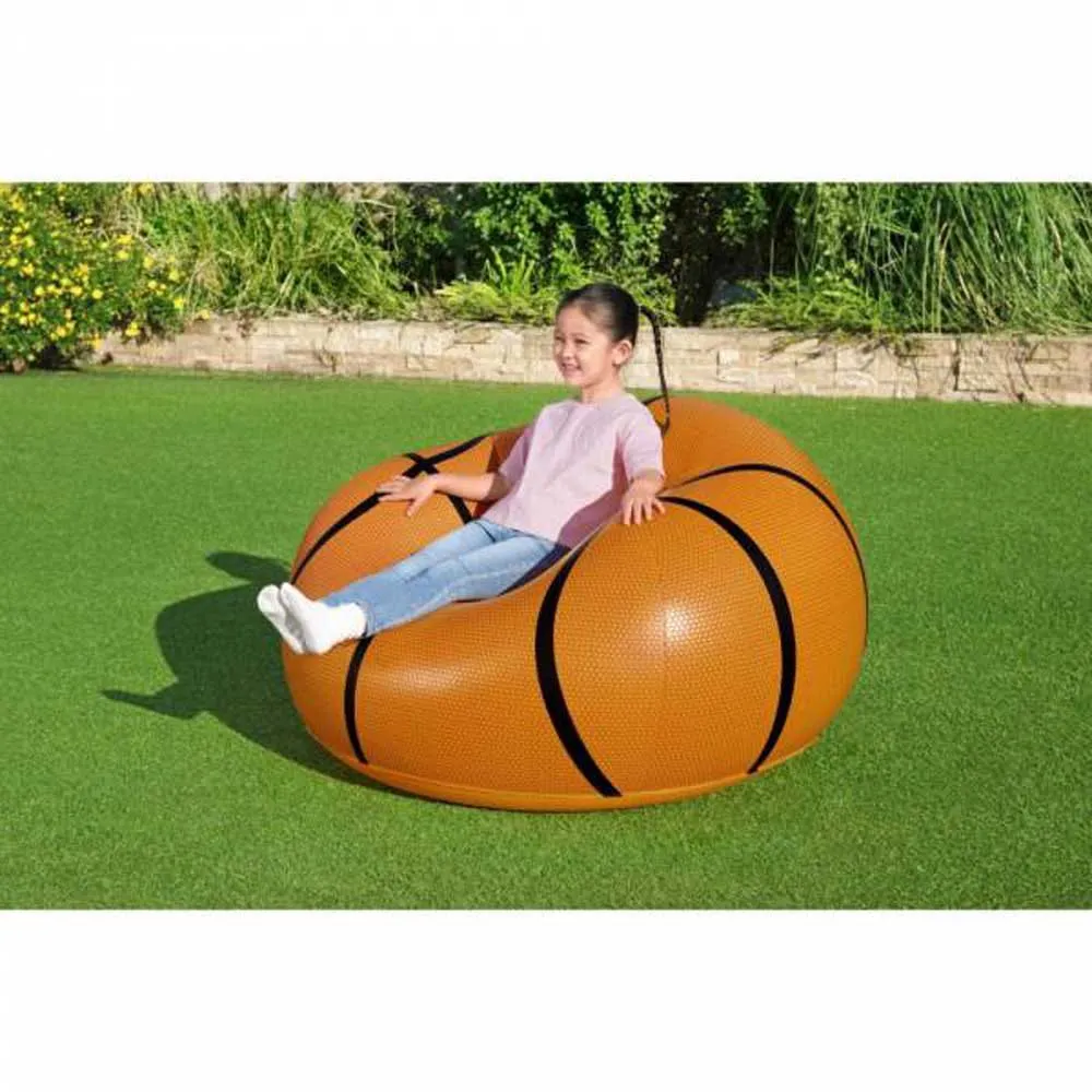 Bestway Basketball Air Inflatable Sofa Oppblåsbar Sofa, Orange / black, +6Y