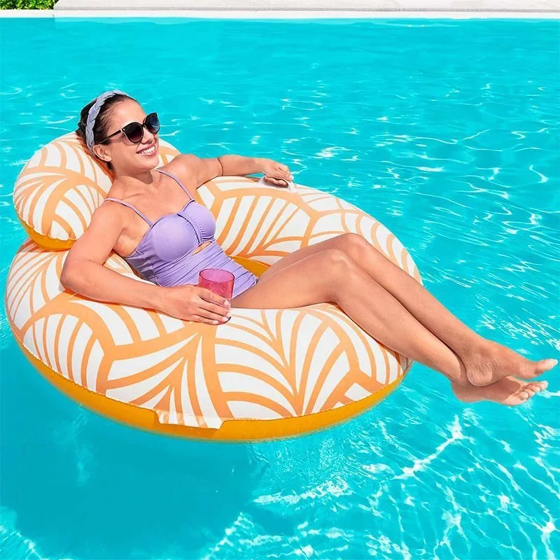Bestway Confort Deluxe Flytende Stol unisex, Orange / white, 118 x 117cm Bestway Confort Deluxe Flytende Stol unisex, Orange / white, 118 x 117cm