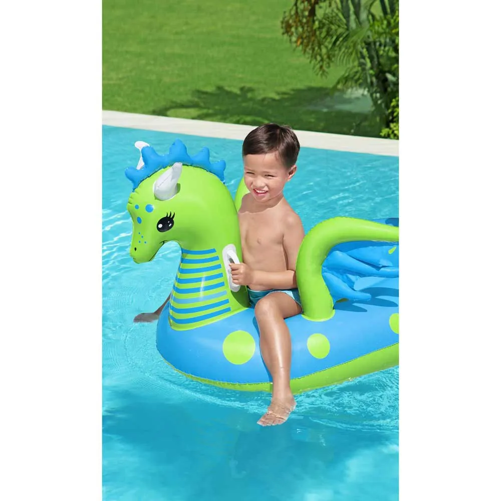 Bestway Dragon Luftmadrass For Basseng unisex, Green / blue, 134 x 142cm