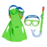 Bestway Dykkermaske Med Snorkel Og Finner Junior 2 Assorterte Farger, Multicolor, 7-14Y