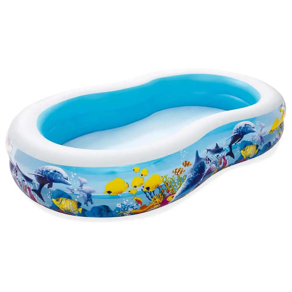 Bestway Family 262x157x46 Cm Ovalt Oppblåsbart Basseng unisex, Blue / white, 544L