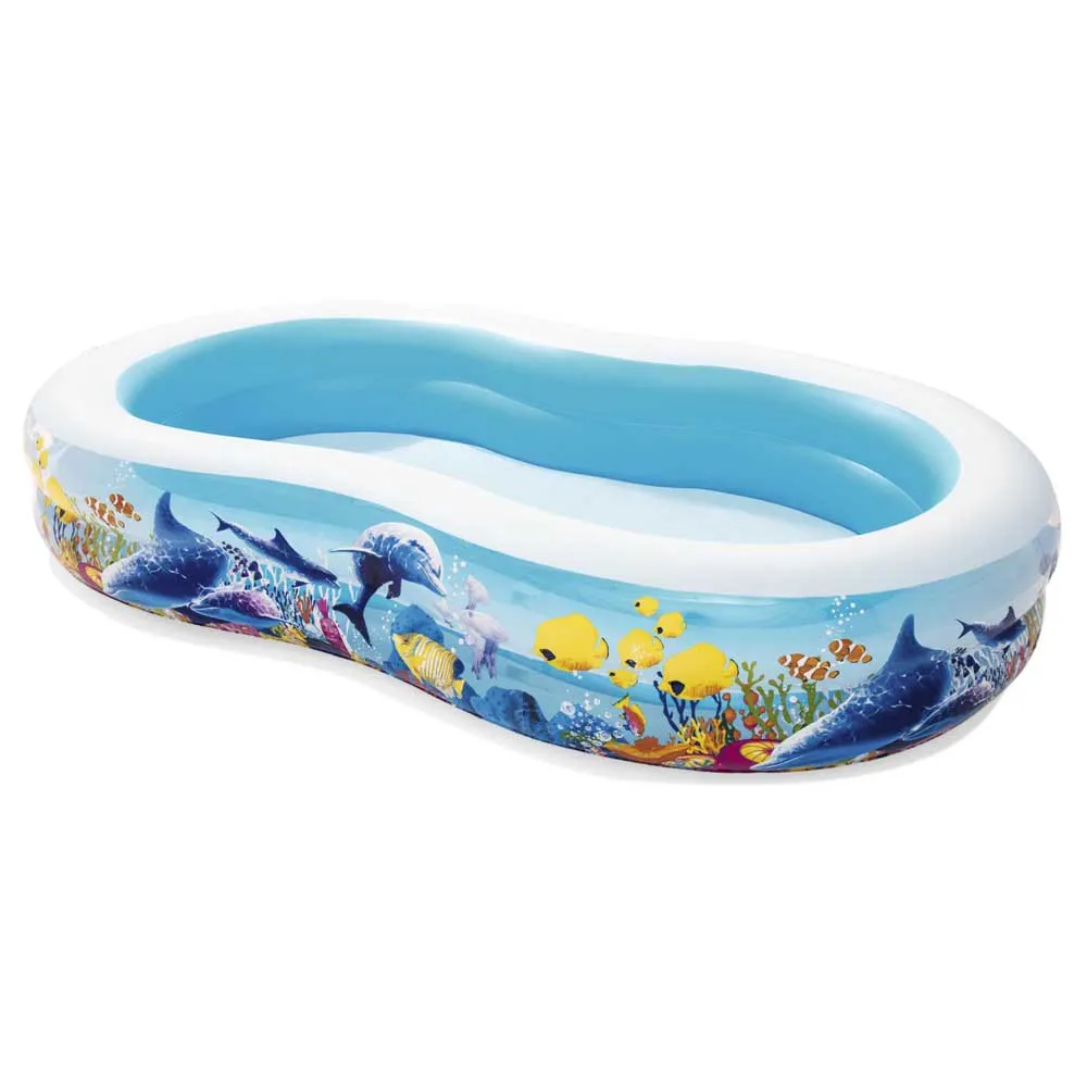 Bestway Family 262x157x46 Cm Ovalt Oppblåsbart Basseng unisex, Blue / white, 544L