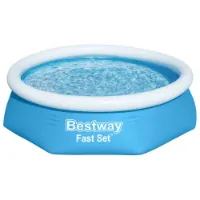 Bestway Fast Set 244x61 Cm Rund Oppblåsbar Basseng unisex Bestway Fast Set 244x61 Cm Rund Oppblåsbar Basseng unisex