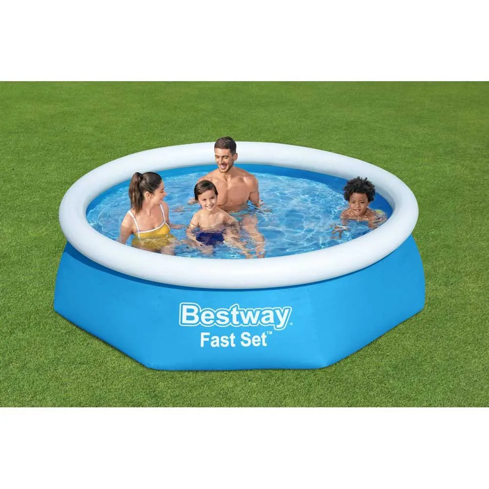 Bestway Fast Set 244x61 Cm Rund Oppblåsbar Basseng unisex, Blue / white, 1880L