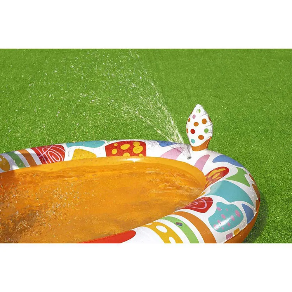 Bestway Goovy Giraffe Sprayer 266x157x127 Cm Ovalt Oppblåsbart Basseng unisex, Orange / white, 220L Bestway Goovy Giraffe Sprayer 266x157x127 Cm Ovalt Oppblåsbart Basseng unisex, Orange / white, 220L