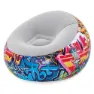 Bestway Graffitti Air Oppblåsbar Sofa, Multicolour, 112 x 112 x 66cm